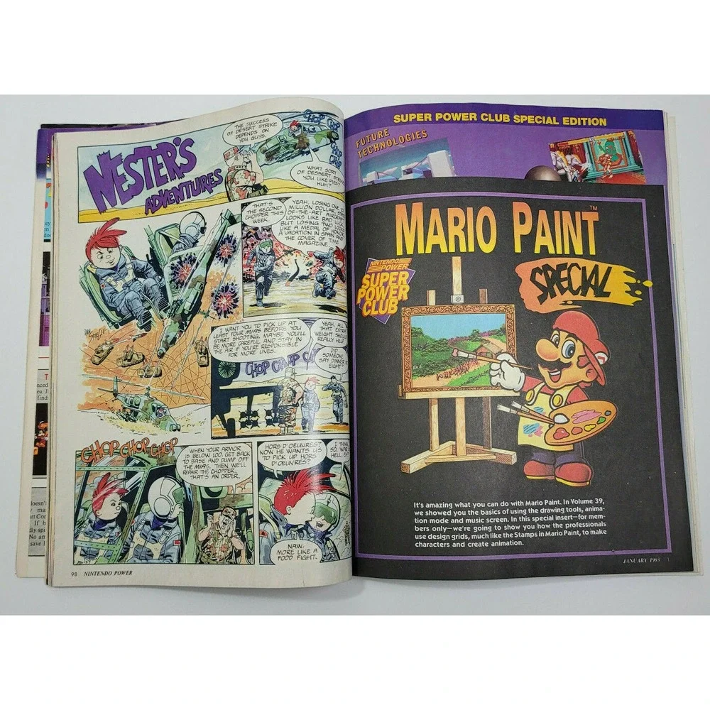 NINTENDO POWER VOLUME 44 MICKEY + REN & STIMPY SHOW POSTER CARDS‎ SNES NES